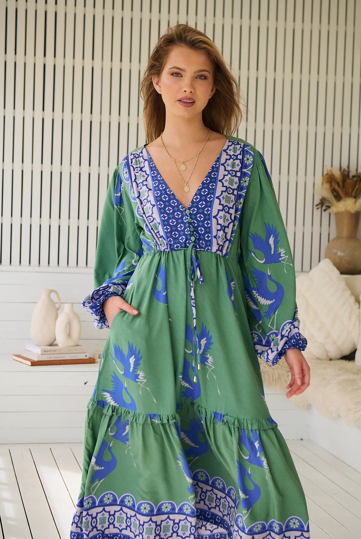 Willa Midi Dress - Bluebird
