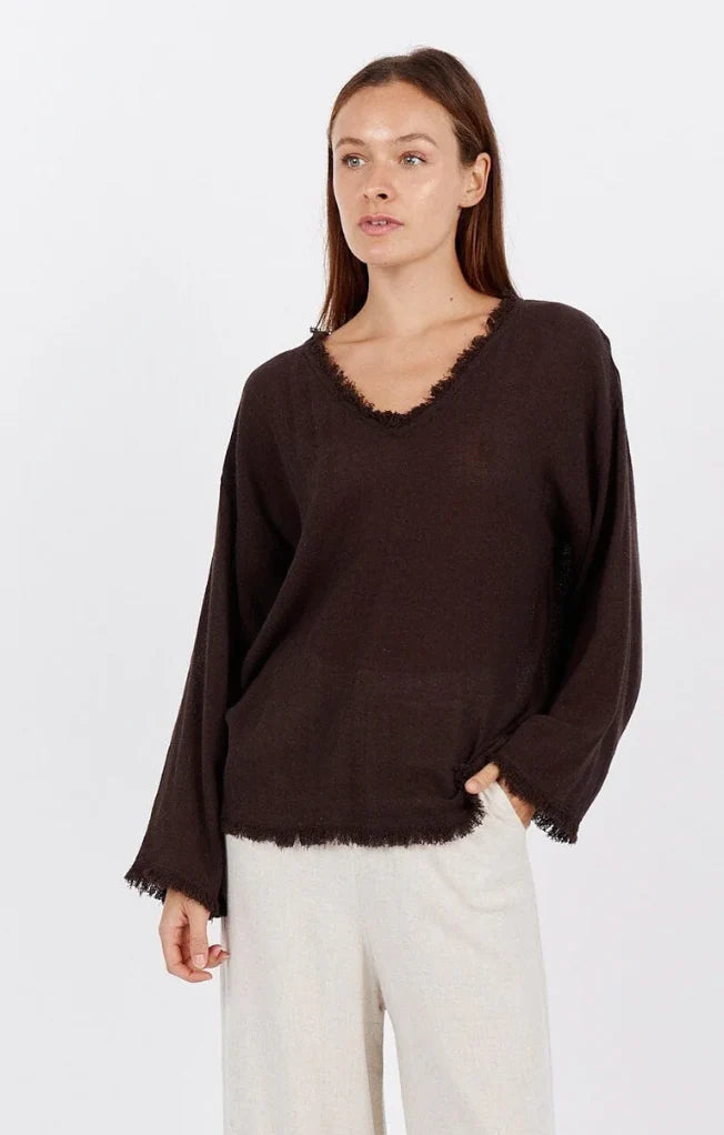 Emi Frayed Cotton Tunic