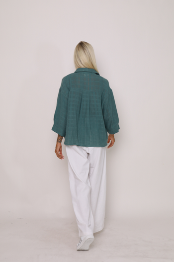 Aventi 3/4 Sleeve Cotton Shirt