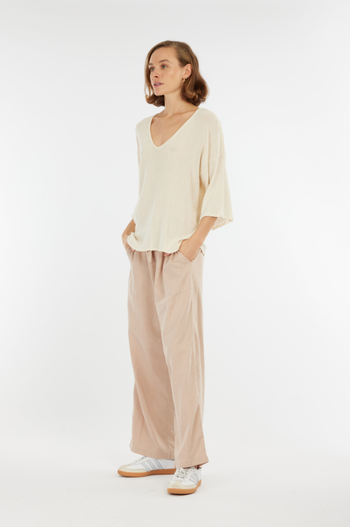 Evie Ramie V-Neck Top