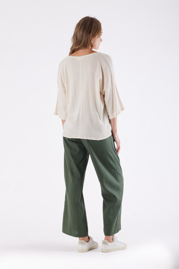Evie Ramie V-Neck Top