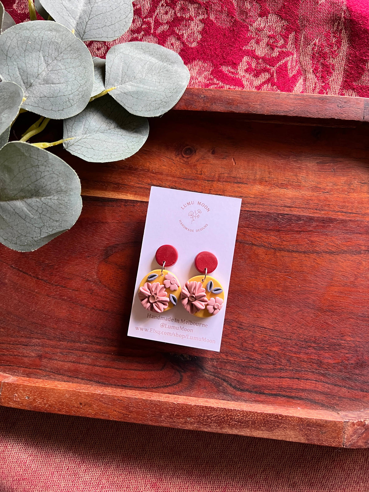 Grace Floral Earrings - Short Dangle Style