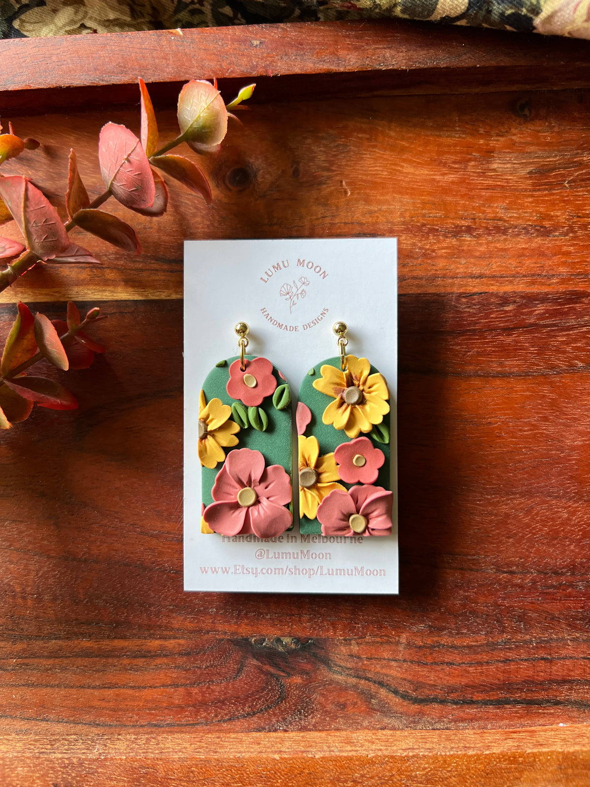Green Spring Floral Earrings - Arch