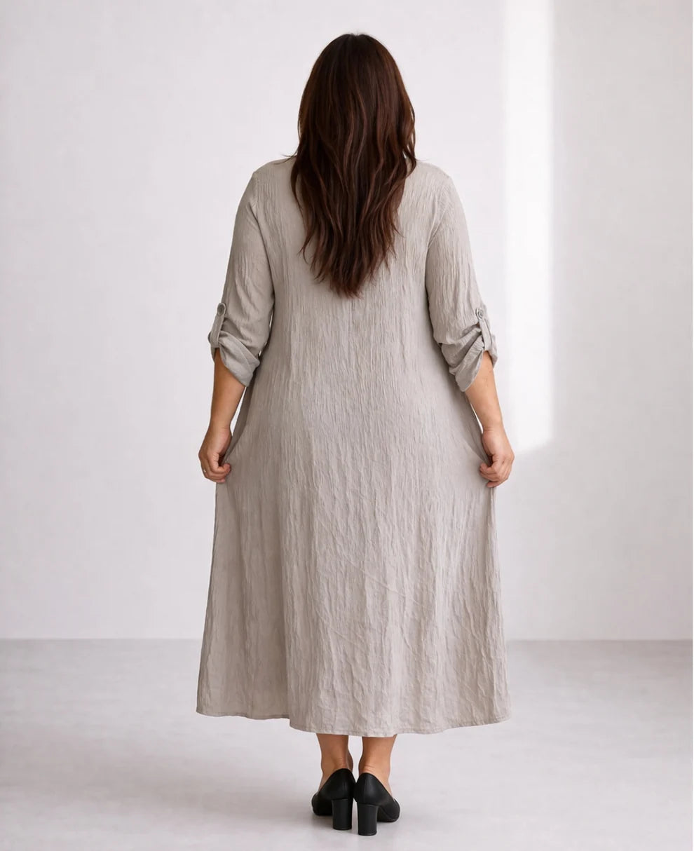 Roxby Crinkle Duster and Shirt Dress - Curvy Fit - SM