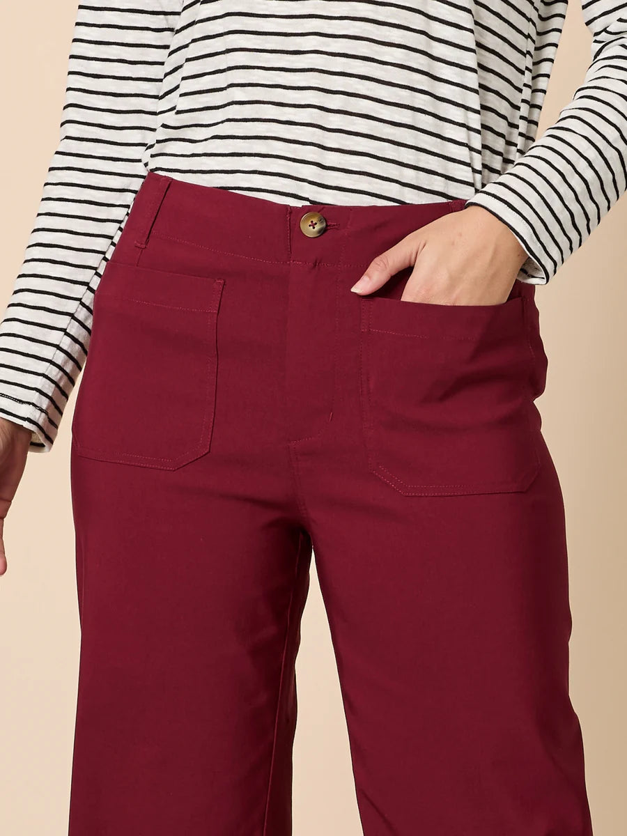 Marine Wide Leg Pant - Shiraz