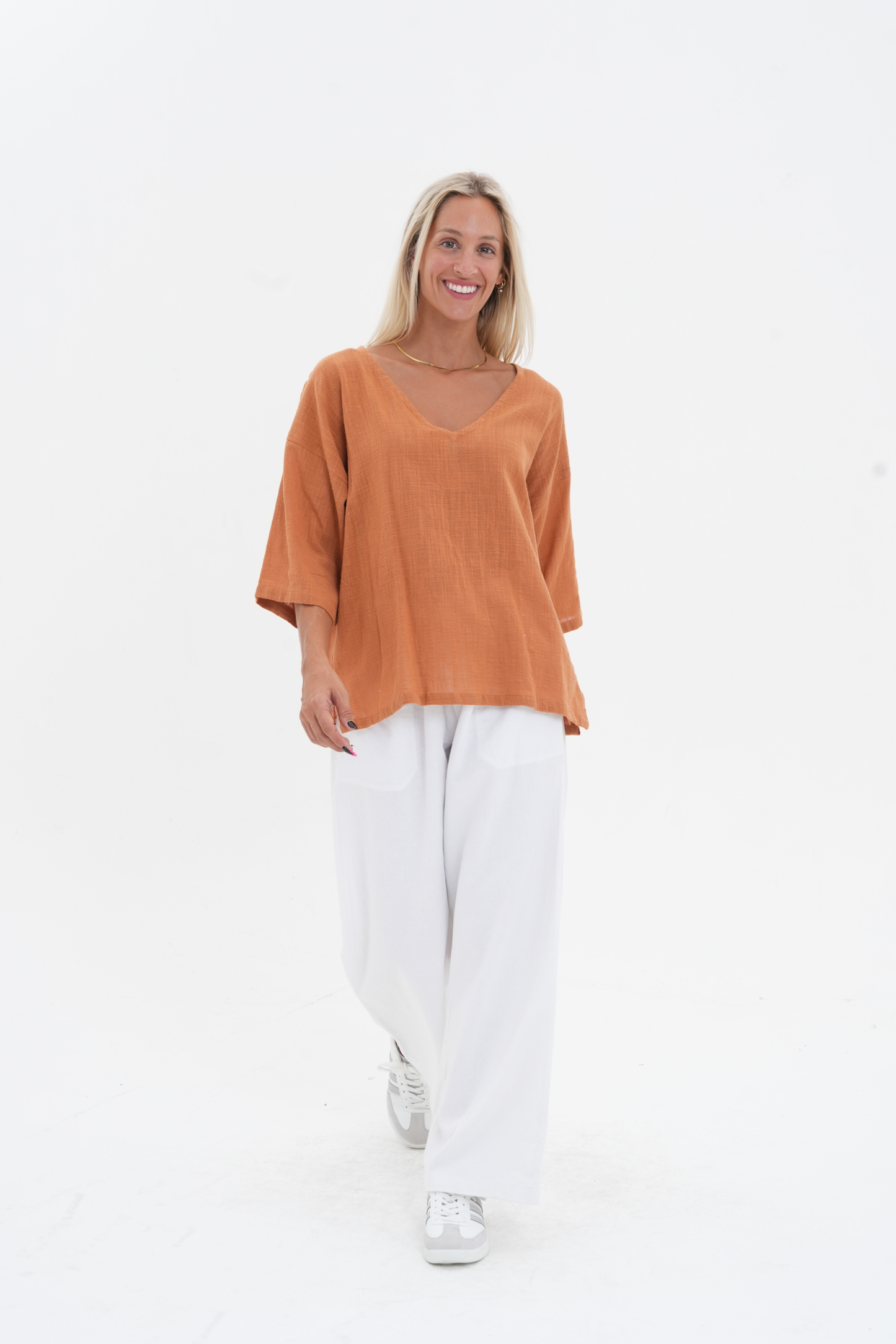 Koa cotton 3/4 Sleeve Top