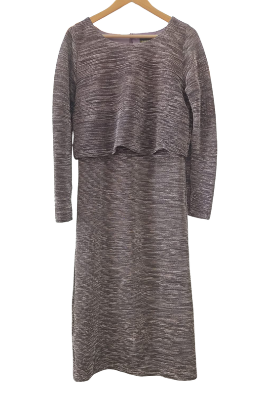 Layered Bateau-Neck Maxi Dress