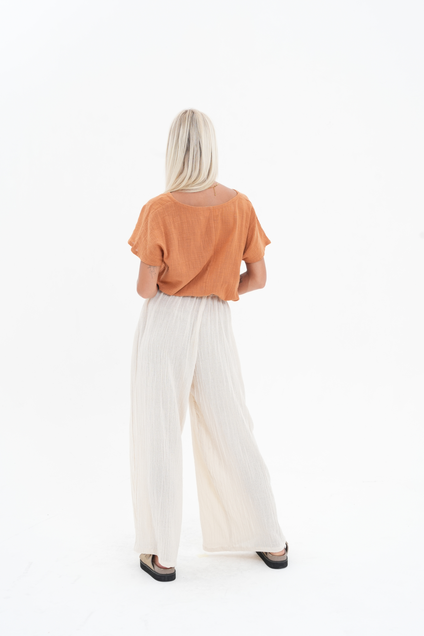 Koa Cotton V Neck Top