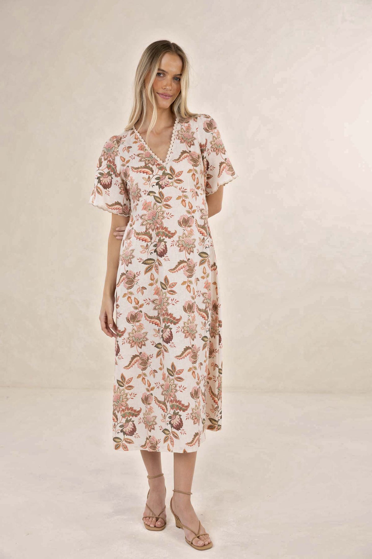 Bohemian Rose Midi Dress