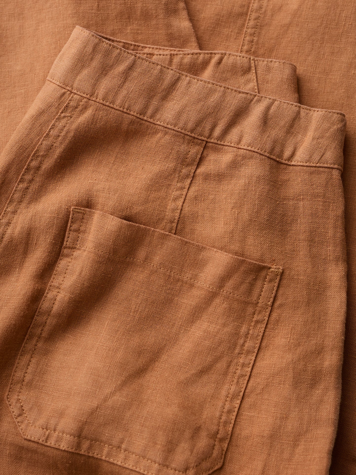 Saltings Tapered Linen Cropped Trousers