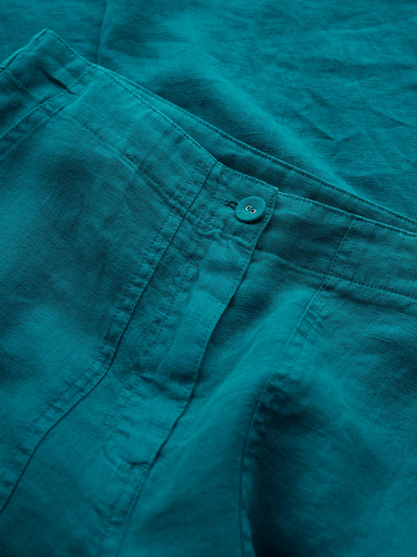 Saltings Tapered Linen Cropped Trousers