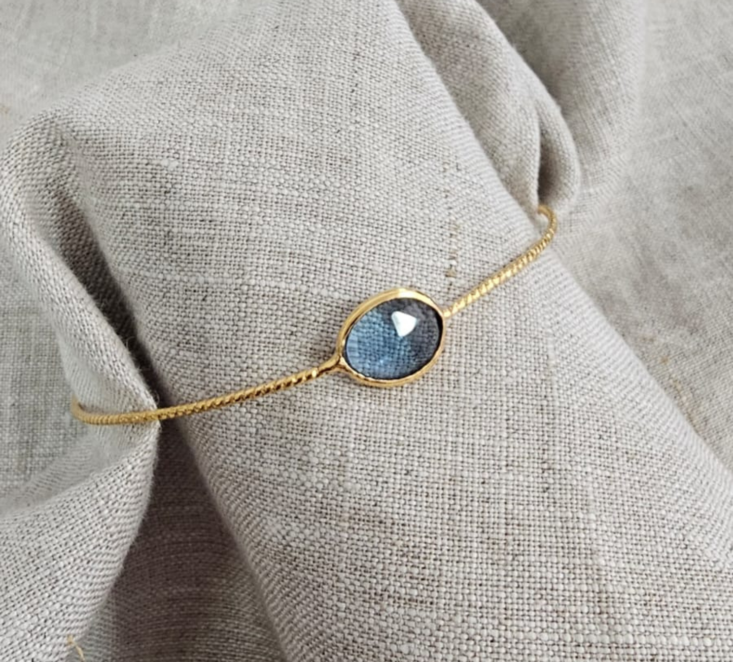 Euro Gold cuff bangle with gems- A278