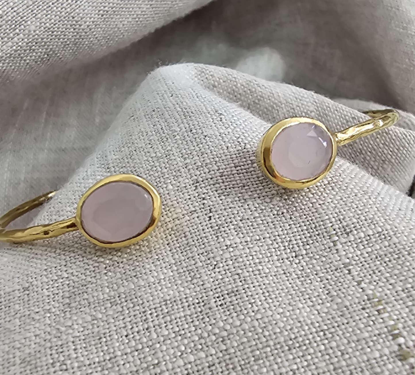 Euro Gold cuff bangle with gems- A21