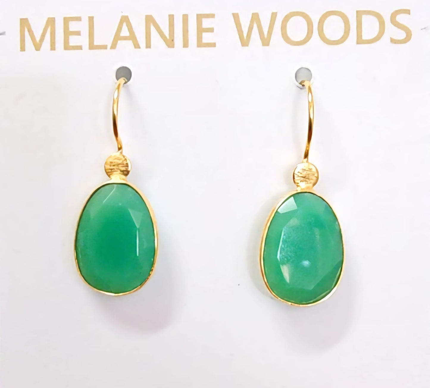Euro Gold Gemstone Drop Earrings- A280