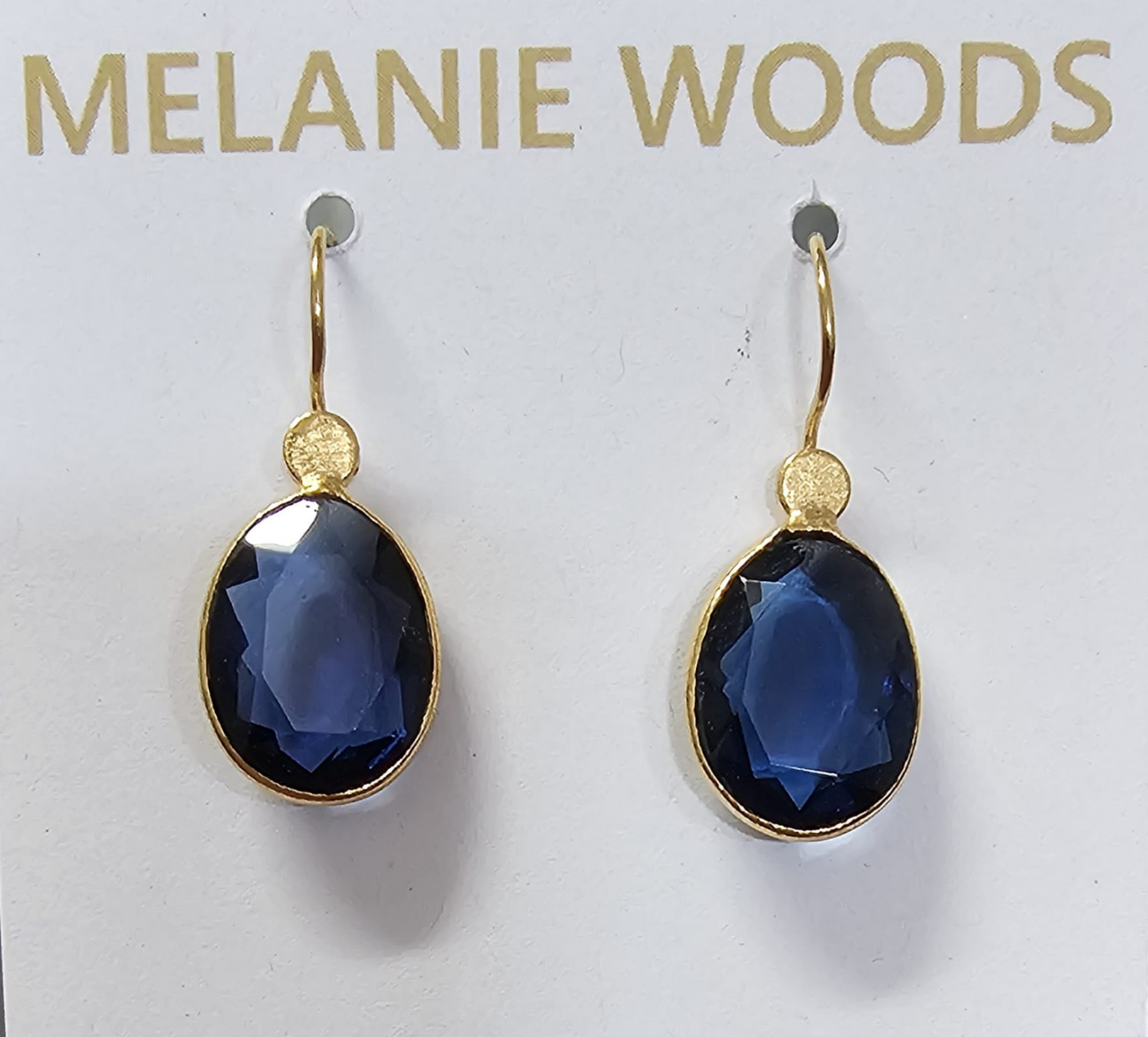 Euro Gold Gemstone Drop Earrings- A280