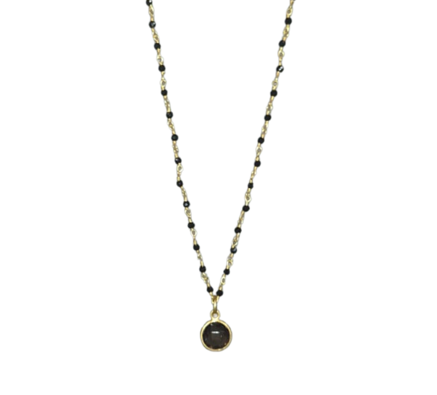 Euro Gold Gemstones with pendant Necklace