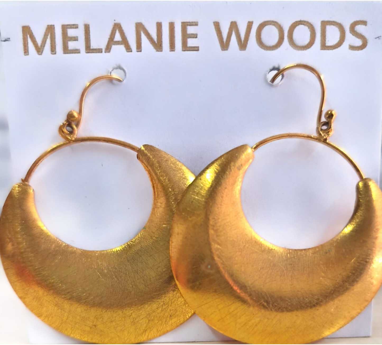 Euro gold round earrings