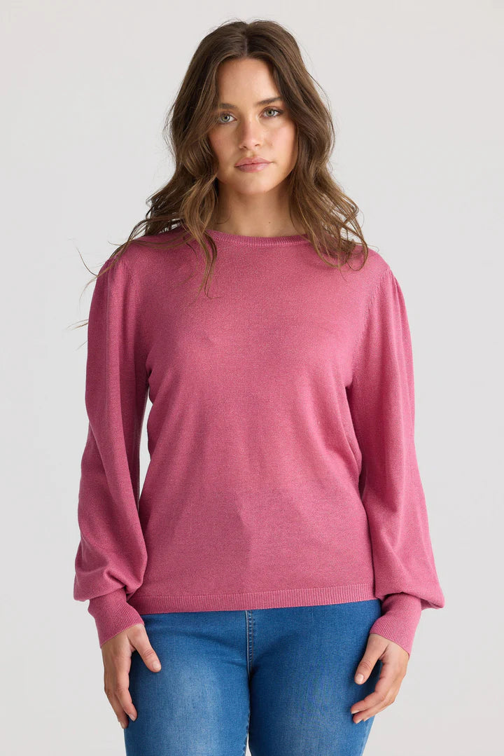 Electra Metallic Knit Top