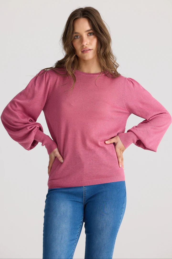 Electra Metallic Knit Top