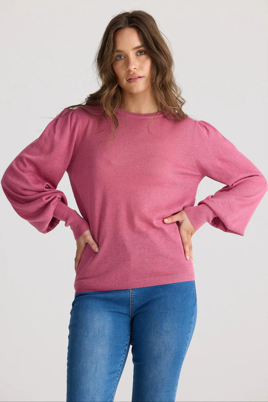 Electra Metallic Knit Top