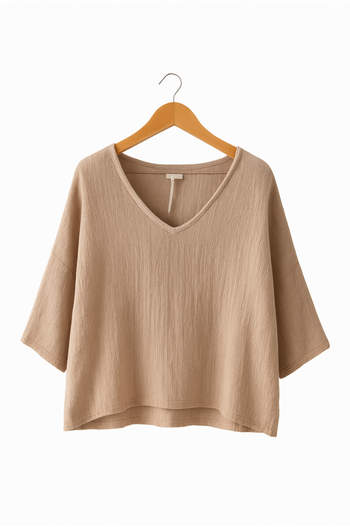 Evie Ramie V-Neck Top