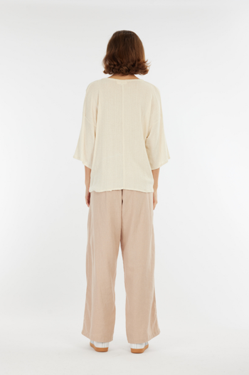Evie Ramie V-Neck Top