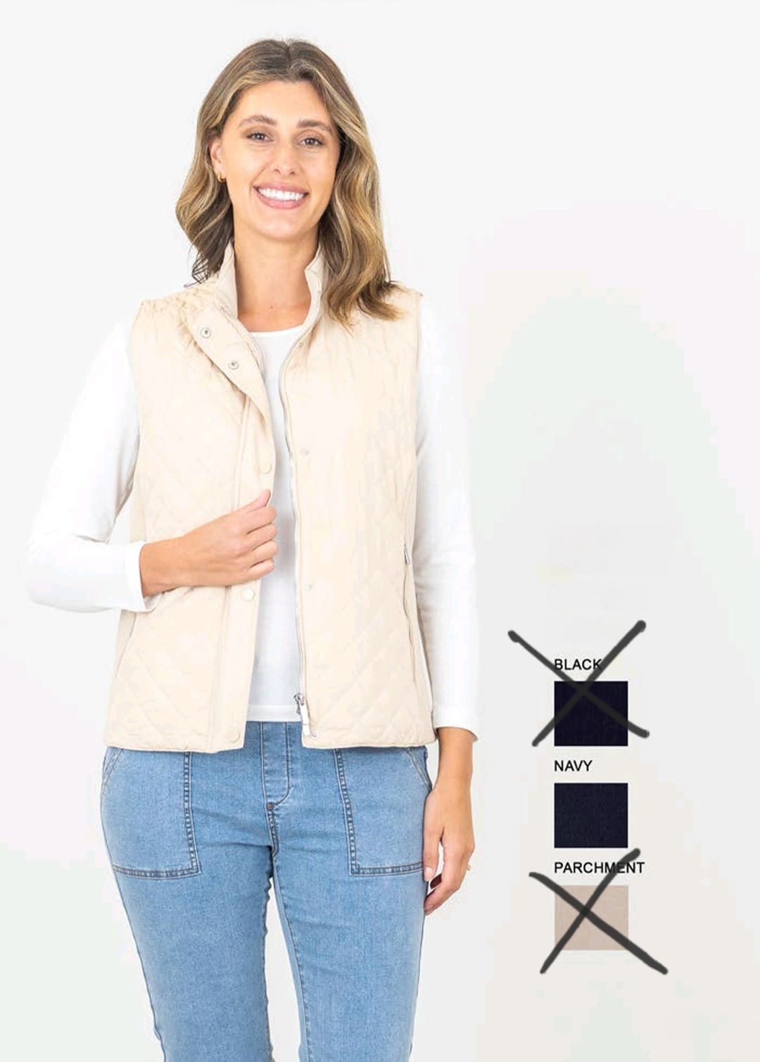 Origin Quilted Vest - Navy