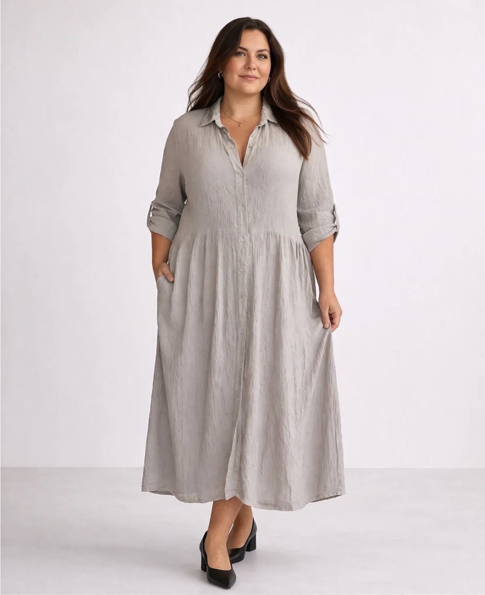 Roxby Crinkle Duster and Shirt Dress - Curvy Fit - SM